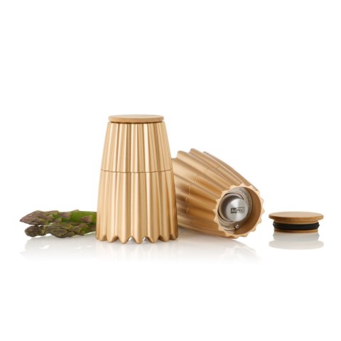 Magnetyczny zestaw młynków do pieprzu i soli MagTwo złoty