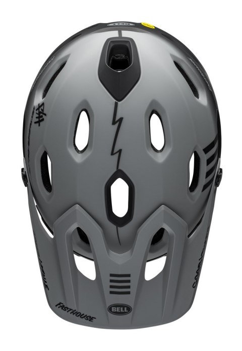 Kask full face BELL SUPER DH SPHERICAL fasthouse taco tuesday matte gray black roz. S (52-56 cm) (NEW 2025)