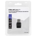 Qoltec Bezprzewodowy Ultra szybki DUAL mini WiFi adapter 2 x 2dBi | Standard AC | USB 3.0 | 1300Mbps