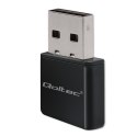 Qoltec Karta sieciowa zewnętrzna | Ultra szybki mini adapter NANO Wi-fi | Standard N | USB 2.0 | 300Mb/s | 2.4GHz