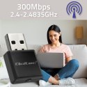 Qoltec Karta sieciowa zewnętrzna | Ultra szybki mini adapter NANO Wi-fi | Standard N | USB 2.0 | 300Mb/s | 2.4GHz