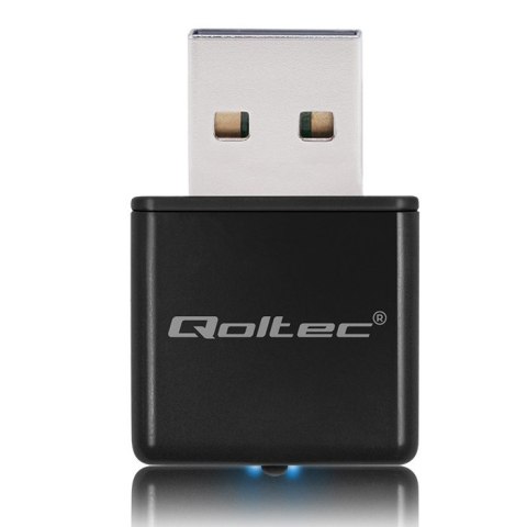 Qoltec Karta sieciowa zewnętrzna | Ultra szybki mini adapter NANO Wi-fi | Standard N | USB 2.0 | 300Mb/s | 2.4GHz