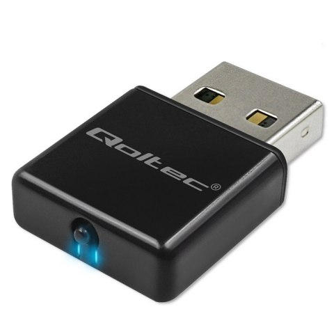 Qoltec Karta sieciowa zewnętrzna | Ultra szybki mini adapter NANO Wi-fi | Standard N | USB 2.0 | 300Mb/s | 2.4GHz