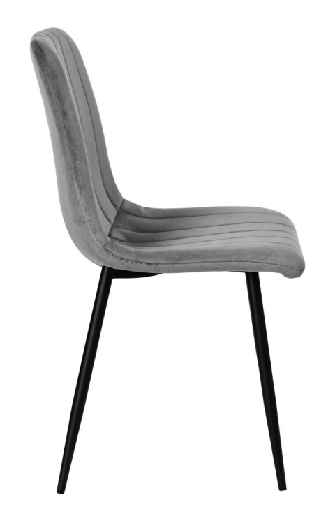 Krzesło FRESNO VELVET tapicerowane grafitowy aksamit