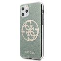 Guess Circle Glitter 4G - Etui iPhone 11 Pro Max (khaki)