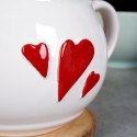 Kubek Ceramiczny na Kawę Herbatę Serce Duży Pojemny Biały ORION 800 ml