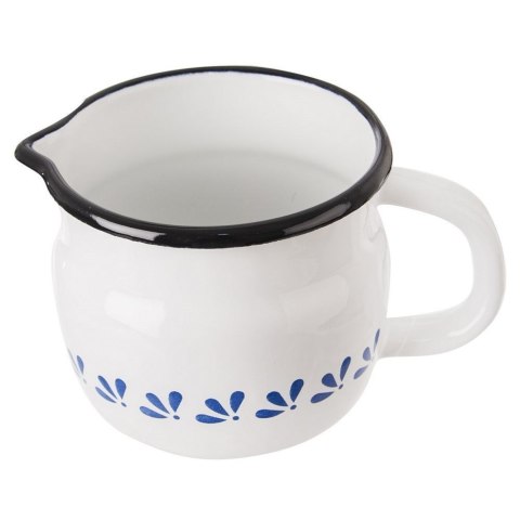 Kubek Emaliowany do Podgrzewania z Uchwytem Wylewką Biały ORION 800 ml