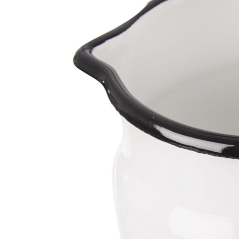 Kubek Emaliowany do Podgrzewania z Uchwytem Wylewką Biały ORION 800 ml