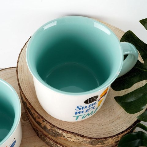 Kubek Porcelanowy 380 ml NAVA Summer Cocktails Party Miętowy Uchwyt