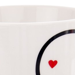 Kubek Porcelanowy 380 ml ORION Serce Biały Dekor do Zmywarki Mikrofalówki
