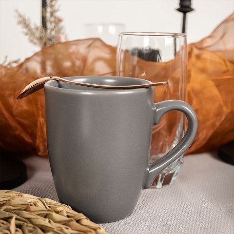 Kubek Ceramiczny Szary 350 ml ORION Klasyczny Dekoracyjny do Zmywarki