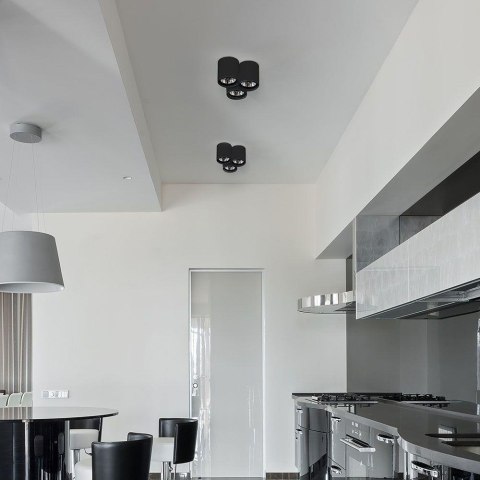 Oprawa V-TAC aluminiowa GU10 okrągła natynkowa tuba czarna 142x100 VT-796-B