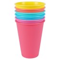 Kubki Plastikowe 400 ml 6 Szt. ORION Wielorazowe Kolorowe