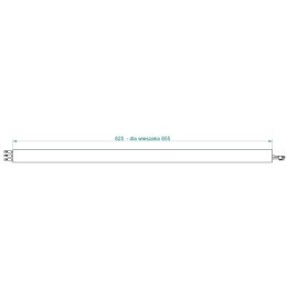 FAMED 855 mm Rura montażowa do lamp SOLIS, 316-335 cm, sufitowa lub ścienna