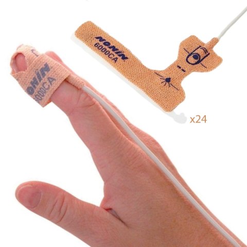 NONIN 6000CA ZB Sensor do pulsoksymetru dla dorosłych, jednorazowe tkaniny, 24 szt.