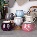 Kubki Kolorowe Serce Zestaw 6 szt. do Kawy Herbaty ORION