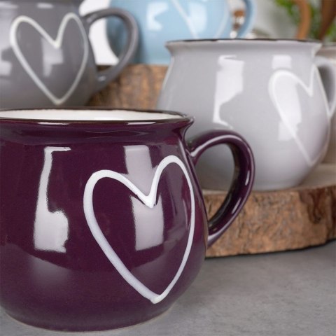 Kubki Kolorowe Serce Zestaw 6 szt. do Kawy Herbaty ORION