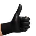 VELO STRONG GRIP XXL CZARNE Rękawice nitrylowe robocze z gripem, 50 szt.