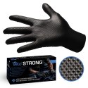 VELO STRONG GRIP S CZARNE Rękawice nitrylowe robocze z gripem, 50 szt.