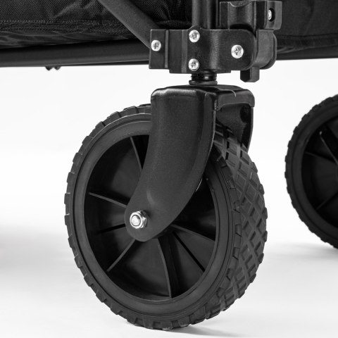 Wózek ogrodowy plażowy składany WAGEN czarny