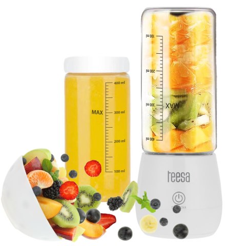 Blender bezprzewodowy, szklany kubek, 450ml, 100W , 6 noży