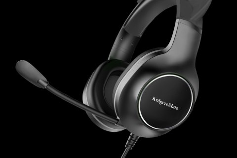 Gamingowe słuchawki nauszne dla dzieci Kruger&Matz Gamer Kids, kolor czarny