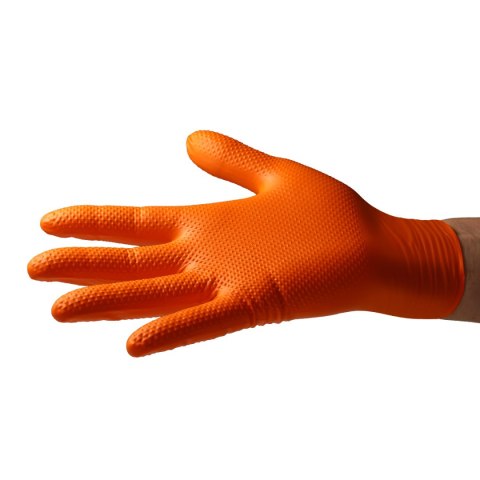 VELO STRONG GRIP XXL POMARAŃCZOWE Rękawice nitrylowe robocze z gripem, 50 szt.