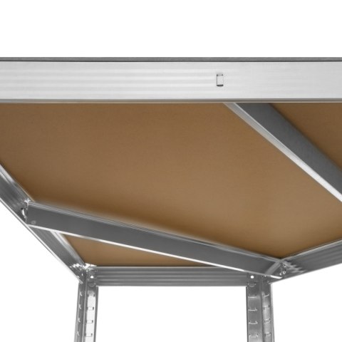 Regał metalowy magazynowy narożny 180x40x70 srebrny Rebel