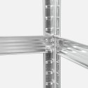 Regał metalowy magazynowy narożny 180x40x70 srebrny Rebel