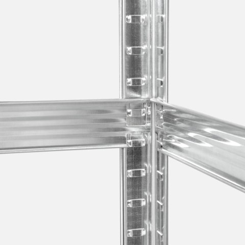 Regał metalowy magazynowy narożny 180x40x70 srebrny Rebel