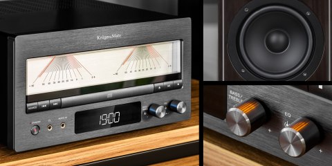 Wieża HiFi Kruger&Matz KM1995 (Wzmacniacz klasy A, CD, USB, Bluetooth, radio cyfrowe DAB+, FM)