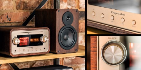 Wieża lampowa Kruger&Matz KM1961 (CD, USB, Bluetooth + NFC, radio cyfrowe DAB+, FM)