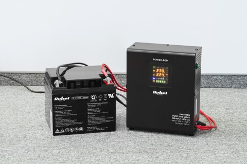 Zasilacz Awaryjny Naścienny Rebel POWER-800 - przetwornica z czystym przebiegiem sinusoidalnym i funkcją ładowania 12V 230V 800V