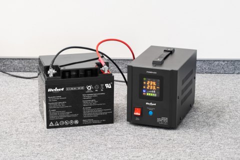 Zasilacz Awaryjny Rebel POWER-500 - przetwornica z czystym przebiegiem sinusoidalnym i funkcją ładowania 12V 230V 500VA/300W