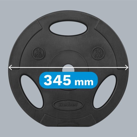 Obciążenie bitumiczne zestaw 2x10kg, otwór 31mm, talerz z uchwytami, REBEL ACTIVE