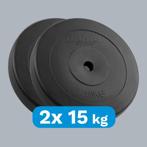 Obciążenie bitumiczne zestaw 2x15kg, otwór 31mm, talerz klasyczny, REBEL ACTIVE