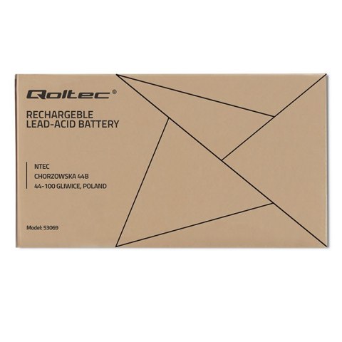 Qoltec Akumulator AGM | 12V | 200Ah | 54.1kg | Bezobsługowy | Mocny | LongLife | do UPS, kampera, łodzi, pieca