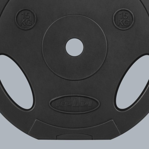 Obciążenie bitumiczne zestaw 2x15kg, otwór 31mm, talerz z uchwytami, REBEL ACTIVE