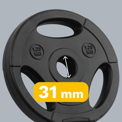 Obciążenie bitumiczne zestaw 4x1.25kg, otwór 31mm, talerz z uchwytami, REBEL ACTIVE