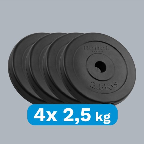 Obciążenie bitumiczne zestaw 4x2.5kg, otwór 31mm, talerz klasyczny, REBEL ACTIVE