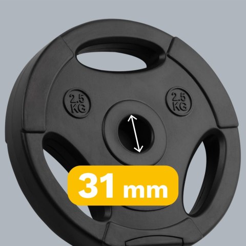 Obciążenie bitumiczne zestaw 4x2.5kg, otwór 31mm, talerz z uchwytami, REBEL ACTIVE