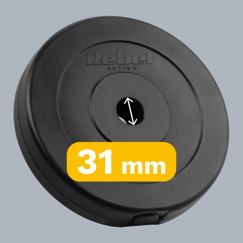 Obciążenie bitumiczne zestaw 4x5kg, otwór 31mm, talerz klasyczny, REBEL ACTIVE