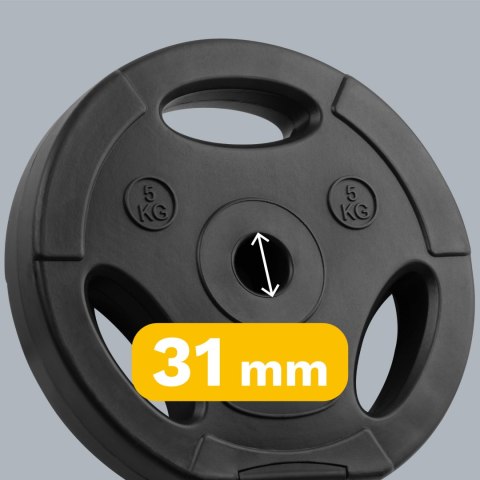 Obciążenie bitumiczne zestaw 4x5kg, otwór 31mm, talerz z uchwytami, REBEL ACTIVE