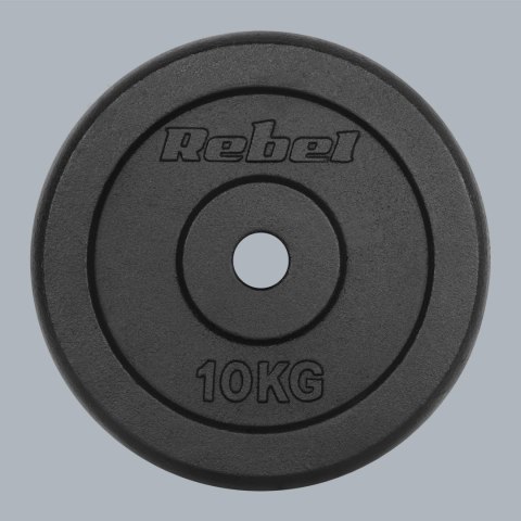 Obciążenie żeliwne zestaw 2x10kg, otwór 31mm, talerz klasyczny, REBEL ACTIVE