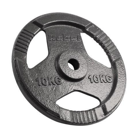 Obciążenie żeliwne zestaw 2x10kg, otwór 31mm, talerz z uchwytami, REBEL ACTIVE