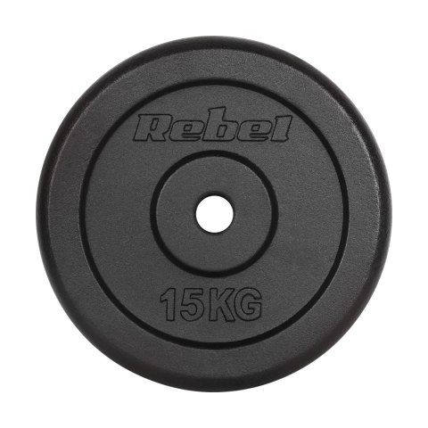 Obciążenie żeliwne zestaw 2x15kg, otwór 31mm, talerz klasyczny, REBEL ACTIVE
