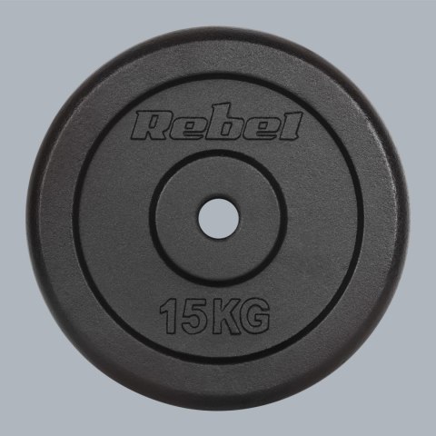 Obciążenie żeliwne zestaw 2x15kg, otwór 31mm, talerz klasyczny, REBEL ACTIVE