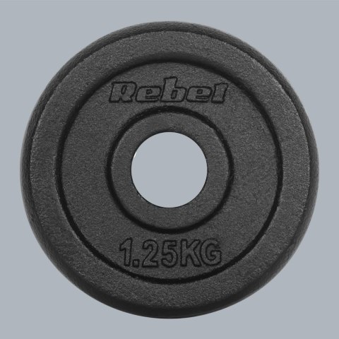 Obciążenie żeliwne zestaw 4x1.25kg, otwór 31mm, talerz klasyczny, REBEL ACTIVE