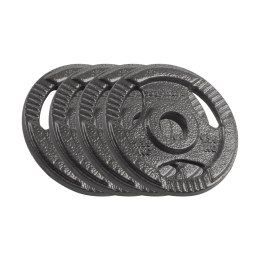 Obciążenie żeliwne zestaw 4x1.25kg, otwór 31mm, talerz z uchwytami, REBEL ACTIVE