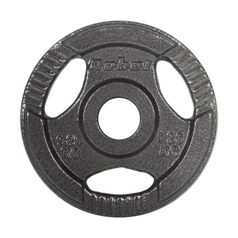 Obciążenie żeliwne zestaw 4x1.25kg, otwór 31mm, talerz z uchwytami, REBEL ACTIVE
